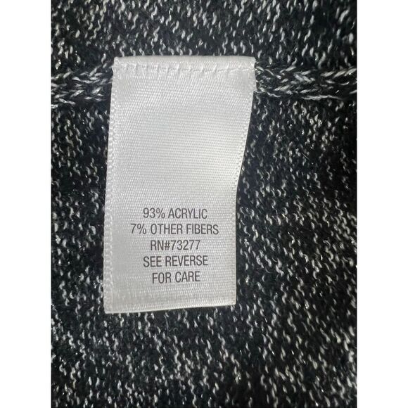 Croft & Barrow Women Cardigan Plus Size 2X Button Heather Black Silver Sparkle - Picture 10 of 12